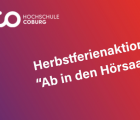 Herbstferienaktion: Ab in den Hörsaal: Hscoburg 1528c837