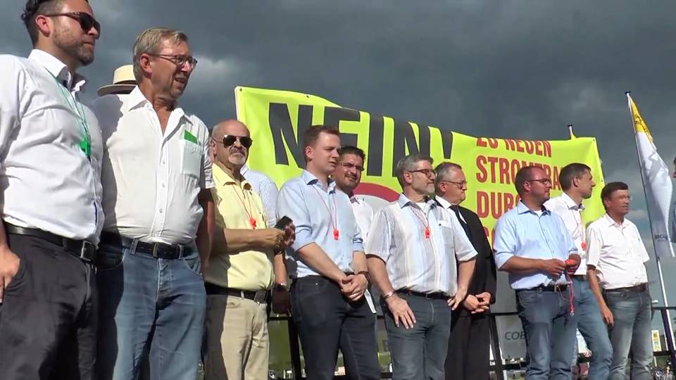 Proteste gegen Netzausbau: Strom Protest Clip C05e988d